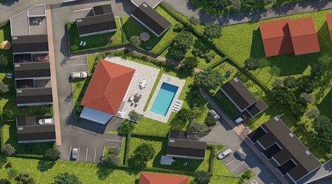 Programme immobilier neuf VILLAS DU PRÉ ROND - Montagny : Maisons T4–T5 jusqu’à 100 m² avec jardins privatifs et stationnement aérien proche du centre-ville (69700) - Référence : 841