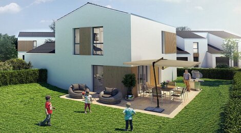 Programme immobilier neuf VILLAS DU PRÉ ROND - Montagny : Maisons T4–T5 jusqu’à 100 m² avec jardins privatifs et stationnement aérien proche du centre-ville (69700) - Référence : 841