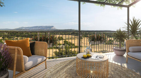 Programme immobilier neuf 16 LEVANT - Aix-en-Provence, appartements avec terrasse à Couteron-Puyricard (13090) - Référence : 17599