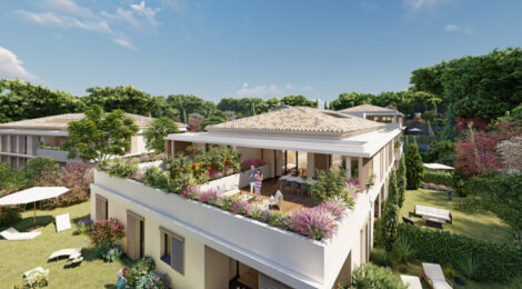 Programme immobilier neuf Campagne Giraud - Aix-en-Provence : appartements neufs dans un domaine arboré, à proximité du centre hospitalier Pays d’Aix (13090) - Référence : 17065