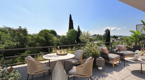 Programme immobilier neuf Domaine de l'Oratoire - Aix-en-Provence : villas et appartements neufs du 2 au 5 pièces en quartier Bouenhoure (13090) - Référence : 16887