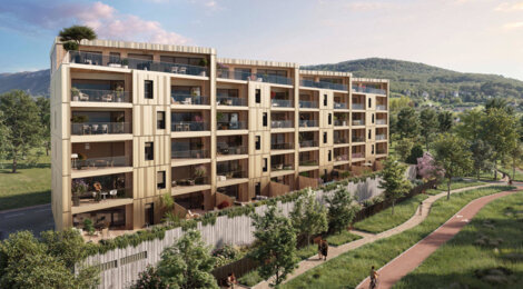 Programme immobilier neuf Rives d'Aix - Aix-les-Bains à proximité piétonne de l’esplanade du lac du Bourget (73100) - Référence : 16958