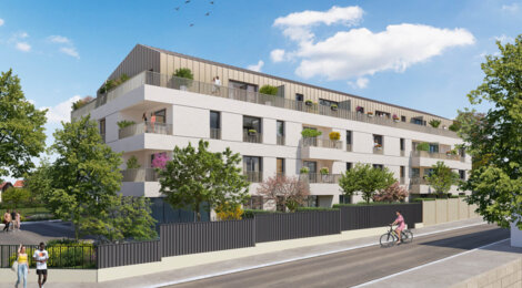 Programme immobilier neuf Résidence Le Coty - Ambarès-et-Lagrave : appartements neufs du studio au T3 à 450 m de la gare La Gorp (33440) - Référence : 15028