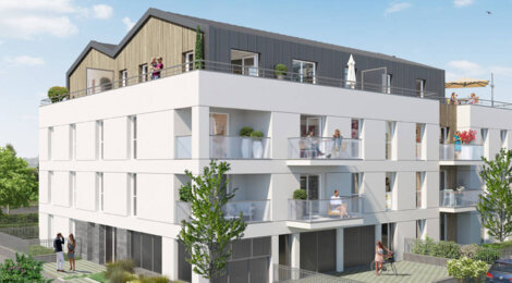 Programme immobilier neuf Villa Céleste - Angers : Appartements T2–T4 avec terrasses, parking souterrain et séjour-cuisine au cœur du quartier Justice (49000) - Référence : 14238