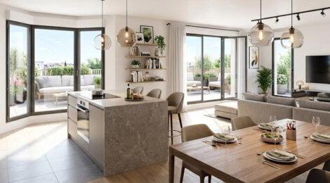 Programme immobilier neuf Trapèze - Angers la Doutre cadre de vie recherché entre Maine et parcs (49000) - Référence : 14157