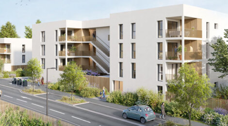Programme immobilier neuf Twinset - Angers quartier Les Hauts-de-Saint-Aubin appartements neufs dans un cadre verdoyant (49000) - Référence : 14159