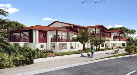 Programme immobilier neuf HERRETERA - Angresse : 20 appartements T2–T4 avec terrasses et salles de bains équipées en cœur de ville (40150) - Référence : 12021
