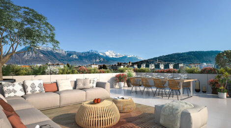 Programme immobilier neuf VERTUOSE - Annecy : Appartements T2–T5 avec terrasses, rooftops et proximité quartier des Hirondelles (74000) - Référence : 14676