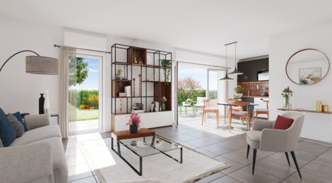Programme immobilier neuf Patio Saint-Joseph - Annemasse : Appartements studio–T5 avec jardins, RT2012 et parking en centre-ville proche parc Olympe de Gouges (74100) - Référence : 18269
