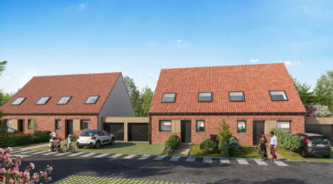 Programme immobilier neuf Équilibre - Annoeullin : appartements et maisons neuves T2–T4 à 6 min du cœur de bourg (59112) - Référence : 15766