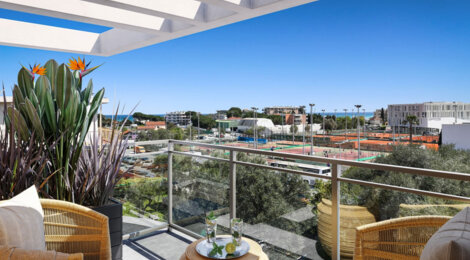 Programme immobilier neuf VILLA GABRIEL - Antibes : Appartements T1–T4 avec terrasses, parking sécurisé et proximité quartier résidentiel (06600) - Référence : 12246