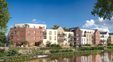 Programme immobilier neuf Les Berges de la Lys - Armentières : appartements neufs du studio au 5 pièces aux bords de la Lys (59280) - Référence : 15076