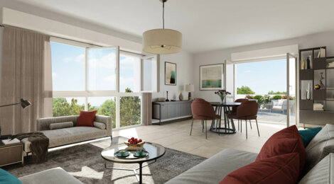 Programme immobilier neuf Le Clos du Marverand - Arnas : Appartements T2–T5 avec jardins, terrasses et parkings dans le quartier des Prés du Marverand (69400) - Référence : 4936