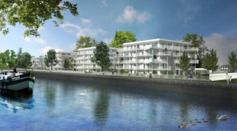 Programme immobilier neuf LES FONTINES - Arques : Appartements T2–T5 avec terrasses, vues canal et proximité Neufossé (62510) - Référence : 10873