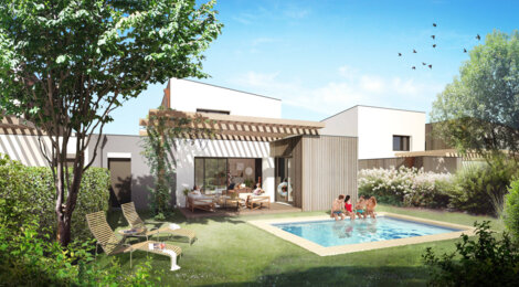 Programme immobilier neuf Villas andromède - Artigues-près-Bordeaux : Villas T5 avec piscine, panneaux solaires et jardins 350 m² proche du Parc et des commerces (33370) - Référence : 6358