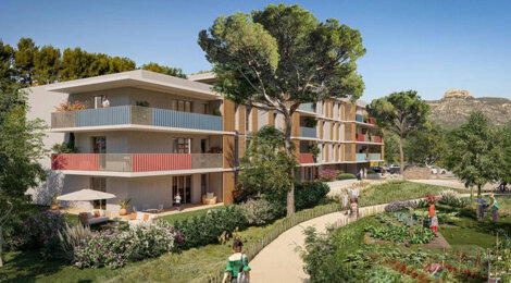 Programme immobilier neuf LES ECOLINES - Aubagne : appartements neufs du studio au 5 pièces à 1,5 km du centre-ville (13400) - Référence : 14423