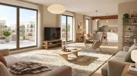 Programme immobilier neuf Reflets de Seine LMNP (78) - Aubergenville résidence seniors proche gare (78410) - Référence : 16376