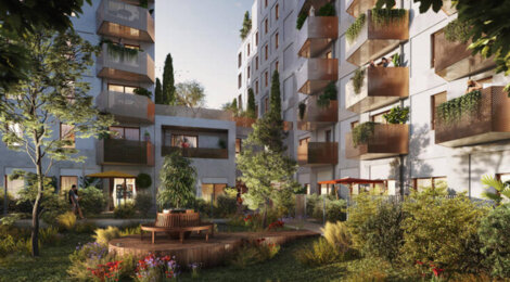 Programme immobilier neuf Infinity - Aubervilliers, appartements neufs et jardin central à deux pas du métro 12 (93300) - Référence : 15936