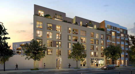 Programme immobilier neuf 54 République - Aubervilliers : Appartements studio–T4 avec balcons, digicode et proximité parc Stalingrad (93300) - Référence : 14464