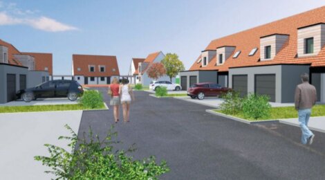 Programme immobilier neuf LE VERT CLOS - Aubry-du-Hainaut : 3 maisons T4 contemporaines avec garage près de l’axe Lille-Valenciennes (59494) - Référence : 13878