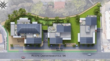 Programme immobilier neuf LA COUR DES DAMES - Auriol : Appartements T1–T4 avec terrasses, jardins et parking sécurisé proche du centre et des accès routiers (13390) - Référence : 4851