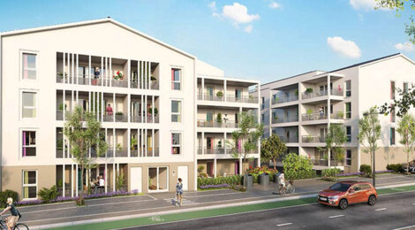 Programme immobilier neuf LA COUR DES DAMES - Auriol : Appartements T1–T4 avec terrasses, jardins et parking sécurisé proche du centre et des accès routiers (13390) - Référence : 4851