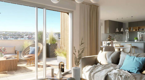 Programme immobilier neuf Chrysalide - Avrillé : appartements neufs du 2 au 4 pièces au pied du tram et proche du lycée des Buissonnets (49240) - Référence : 17596