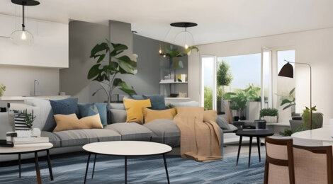 Programme immobilier neuf DOMAINE DE CANASTEL - Baillargues : Appartements T2–T4 avec terrasses, vues Pic Saint-Loup et attiques proche de la Mairie (34670) - Référence : 6285