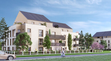 Programme immobilier neuf Épopée - Bayeux : appartements neufs T2–T3 dans un cadre verdoyant à 30 min des plages (14400) - Référence : 10331