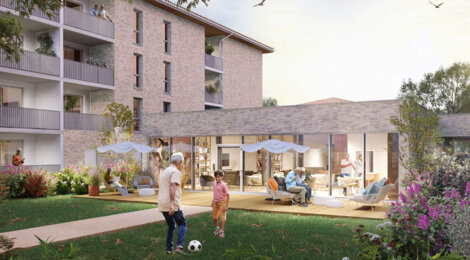 Programme immobilier neuf SERENLY BAZIEGE - Baziège : 108 appartements séniors T2 à 350 m du centre-ville (31450) - Référence : 14806