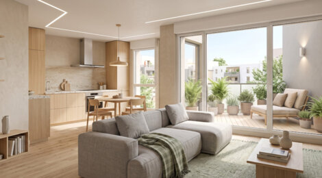 Programme immobilier neuf L'ECOUFLE - Berck : Appartements T2–T4 avec terrasses, parking sécurisé et proximité centre et plage (62600) - Référence : 14685