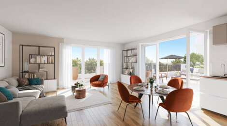 Programme immobilier neuf Square Art Déco - Bezons : Appartements T2–T4 avec terrasses, balcons et proximité La Défense (95870) - Référence : 17171