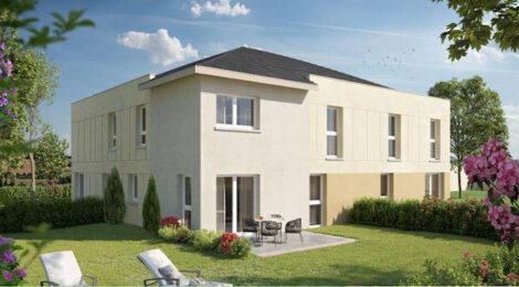 Programme immobilier neuf LES CARRÉS ROSALIA - Biesheim : Appartements duplex avec jardins, garages et chauffage individuel à 800 mètres du centre-ville (68600) - Référence : 4499
