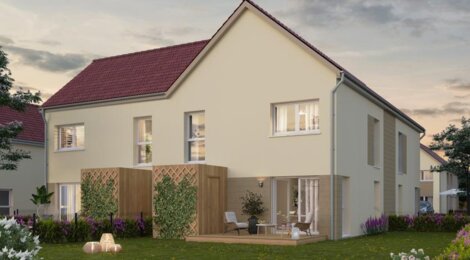 Programme immobilier neuf LES CARRES LUNARIA - Bischwihr : maisons duplex 4 pièces à 10 min de Colmar (68320) - Référence : 9111