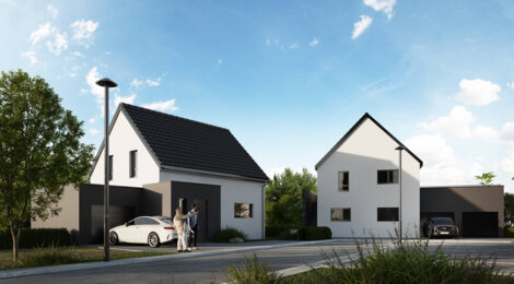 Programme immobilier neuf L'ORIZZONTE - Bischwiller : Appartements T3–T4 et maisons avec terrasses, jardins privatifs et proximité commodités (67240) - Référence : 7100
