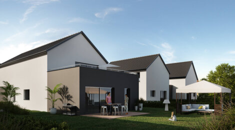 Programme immobilier neuf L'ORIZZONTE - Bischwiller : Appartements T3–T4 et maisons avec terrasses, jardins privatifs et proximité commodités (67240) - Référence : 7100