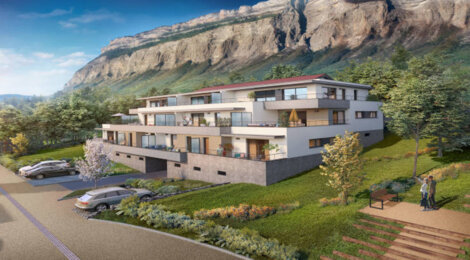 Programme immobilier neuf Les Balcons de Belledonne - Biviers : Appartements T2–T5 avec terrasses, jardins et orientation sud-est dans le quartier de la Grivelière (38330) - Référence : 11957