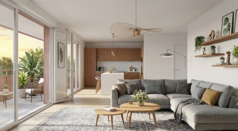 Programme immobilier neuf IKKI - Blagnac : appartements neufs du studio au T4 à deux pas du parc du Grand Noble (31700) - Référence : 17784