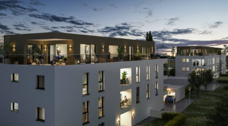 Programme immobilier neuf PALMATA - Blotzheim : Appartements T3–T6 avec jardins 125 m², domotique et plancher chauffant à deux pas de St Louis et de Bâle (68730) - Référence : 6419