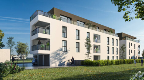 Programme immobilier neuf PALMATA - Blotzheim : Appartements T3–T6 avec jardins 125 m², domotique et plancher chauffant à deux pas de St Louis et de Bâle (68730) - Référence : 6419