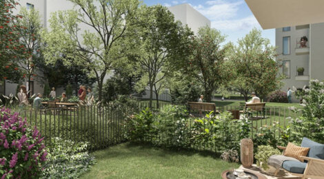 Programme immobilier neuf FLORESSENCE - Bobigny proche tram T1 résidence moderne avec jardin partagé (93000) - Référence : 17101