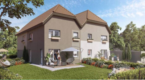 Programme immobilier neuf LES CARRÉ LORENA - Bollwiller : Maisons T4 avec jardins, garages et ensoleillement optimal à 15 min de Mulhouse (68540) - Référence : 4824