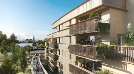 Programme immobilier neuf Estuaire - Bordeaux, appartements neufs et maisons face au parc des Berges de la Garonne (33000) - Référence : 15946