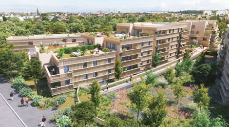 Programme immobilier neuf Estuaire - Bordeaux, appartements neufs et maisons face au parc des Berges de la Garonne (33000) - Référence : 15946