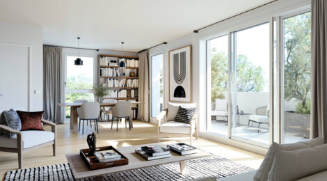 Programme immobilier neuf ICONE Cauderan - Bordeaux : Appartements studio–T5 avec balcons, jardins privatifs et proximité commerces (33000) - Référence : 6718