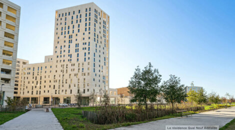 Programme immobilier neuf QUAI NEUF-ADELAIDE - Bordeaux : Appartements studio–T5 avec vues Garonne, toits végétalisés et parking sécurisé dans le Jardin de l'Ars (33000) - Référence : 14264