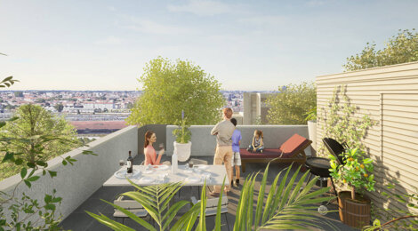 Programme immobilier neuf LES TERRASSES DE VICTORIA - Bordeaux : Appartements T2–T5 avec rooftop, terrasses végétalisées et proximité tram dans Euratlantique (33000) - Référence : 6762