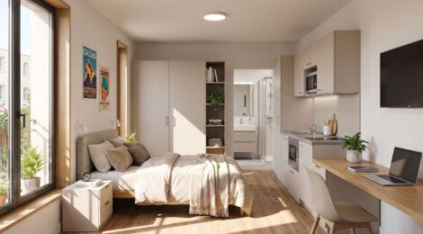 Programme immobilier neuf Belora - Bordeaux studios étudiants quartier Saint-Seurin – Fondaudège (33000) - Référence : 18578