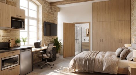 Programme immobilier neuf RUE DENISE - Bordeaux studios réhabilités proches du tram aux Chartrons (33000) - Référence : 18011
