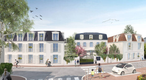 Programme immobilier neuf L'Îlot Camélias - Bougival : Appartements studio–T5 avec jardins privatifs, parking sécurisé et abri vélo en plein cœur de ville (78380) - Référence : 14430